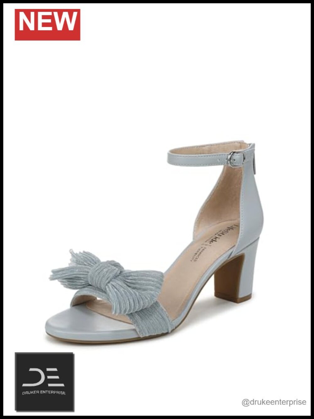 Women's Strappy Block Heel Sandals Faux Leather Open Toe Ankle Strap